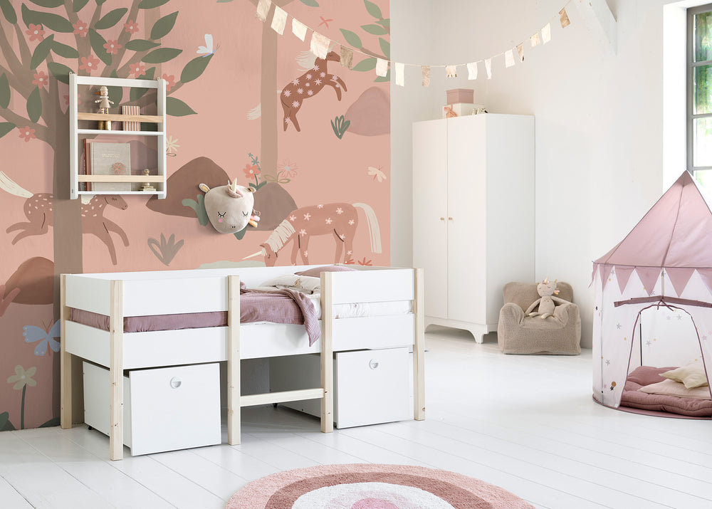Panoramisch Behang Unicorn - 300x285cm
