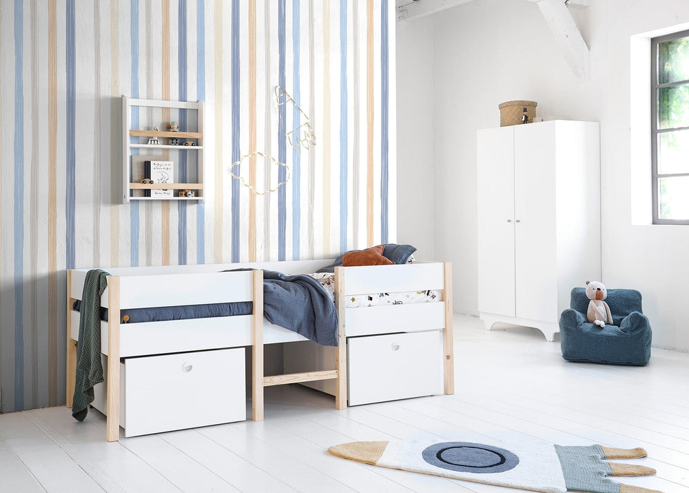  RB416 Behang Delicate Stripes Multi Blauw - wallpaper, papier peint, behang, tapete