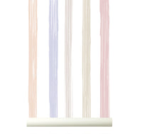RB418 Behang Delicate Stripes Multi Perzik - wallpaper, papier peint, behang, tapete