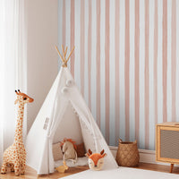 RB420 Behang Delicate Stripes Perzik - wallpaper, papier peint, behang, tapete
