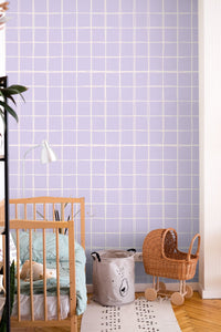 RB423 Gentle Grid Lila- behangpapier kinderkamer