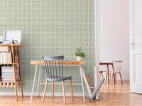 RB425 Gentle Grid Groen - behangpapier kinderkamer