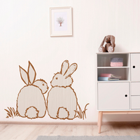 Transparent Wall Sticker Bunnies