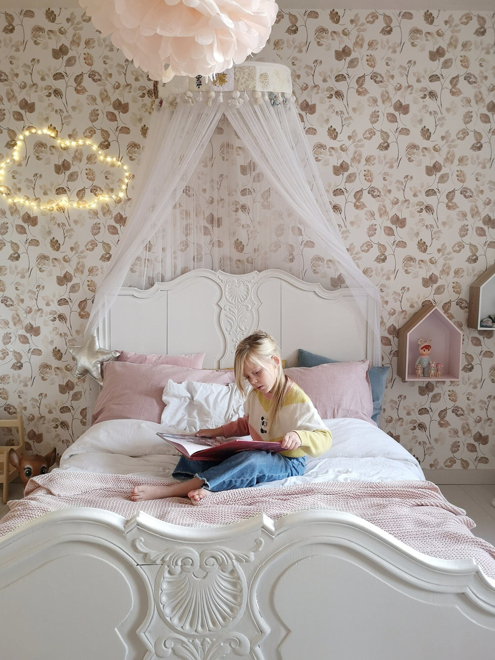 RB242 Behang Bloom Nude - Roomblush Unicorn Wallpaper, Papier peint, Behang, Tapete
