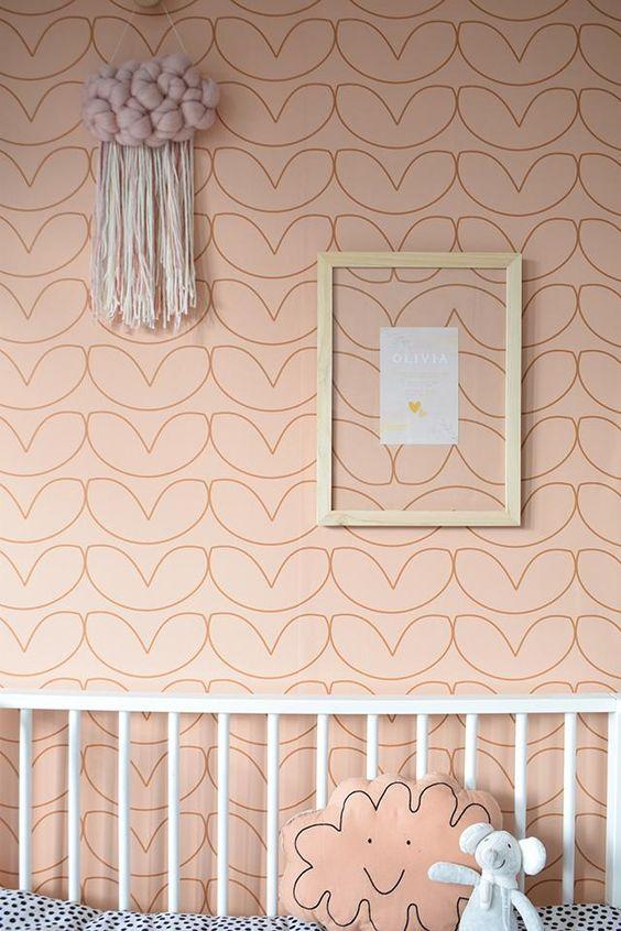 RB121 Behang Hearts copperblush - roomblush