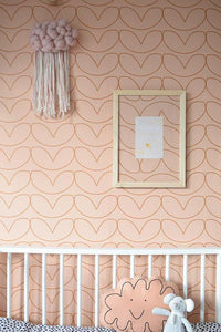 RB121 Behang Hearts copperblush - roomblush