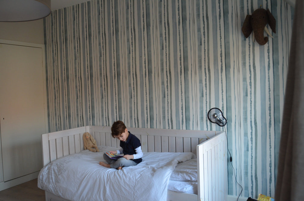 RB235 Behang Stripes Blue - roomblush 
