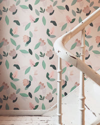 RB206 Behang ParisParis pink green -  ParisParis wallpaper, papier peint, behang, tapete