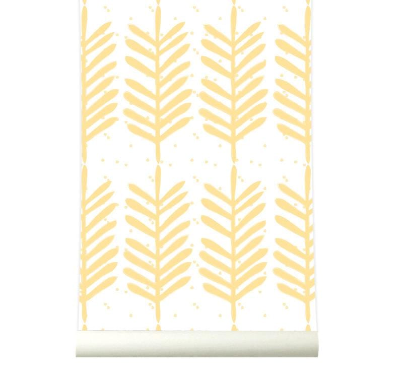 RB152 Behang Feathers yellow - roomblush
