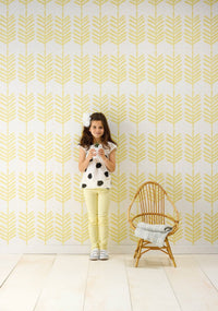RB152 Behang Feathers yellow - roomblush