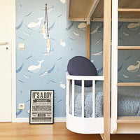 RB164 Behang be free blue - roomblush