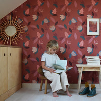 RB205 Behang ParisParis bordeaux - ParisParis wallpaper, papier peint, behang, tapete