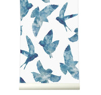 RB212 Behang Swallows blue - roomblush