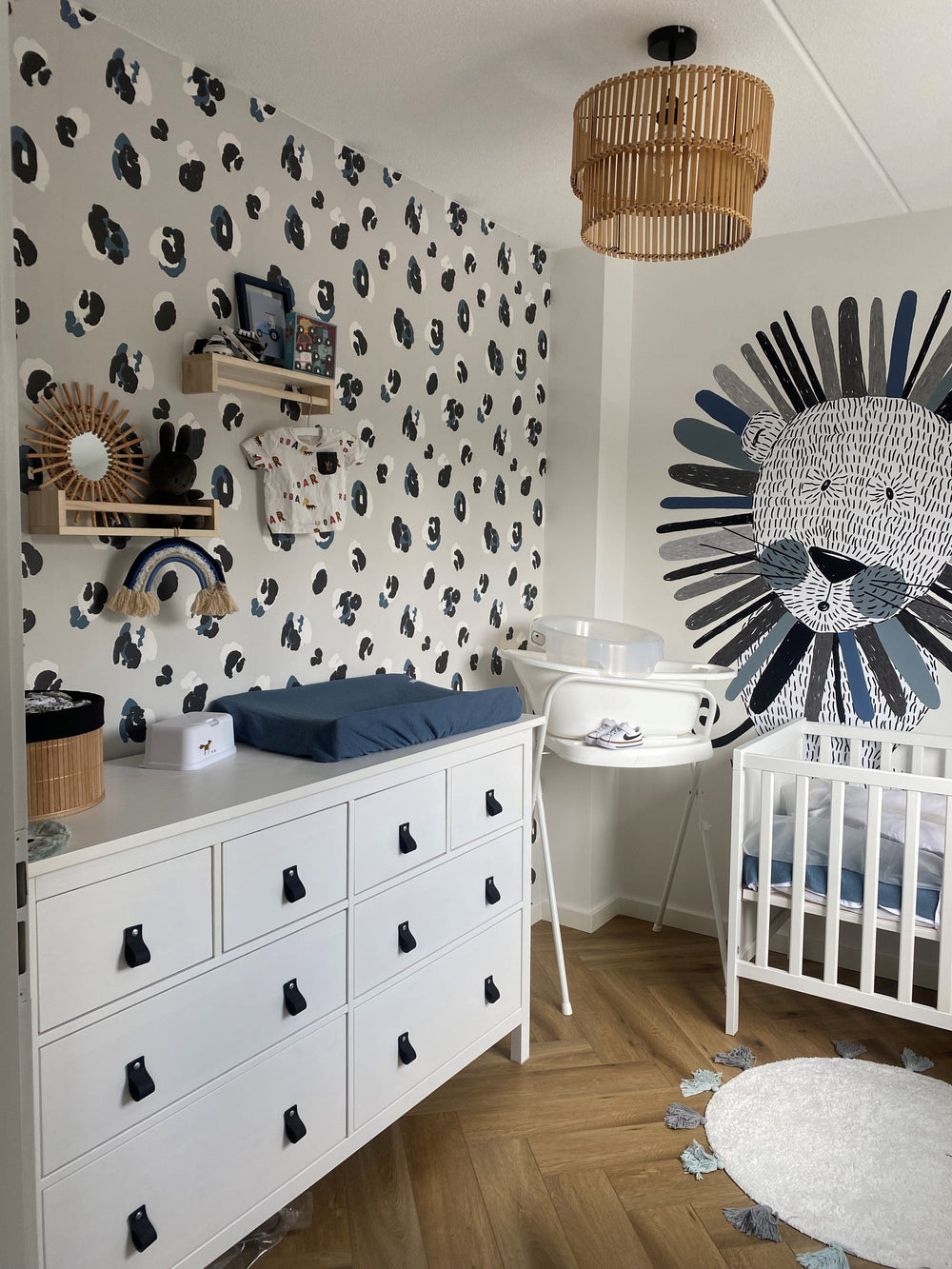 RB232 Leopard Grijs-Blauw