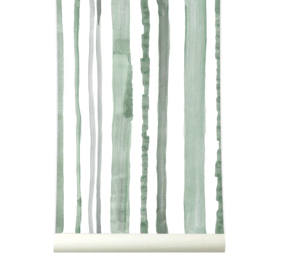 RB236 Behang Stripes Green - roomblush