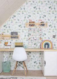 RB241 Behang Bloom Bluegreen - Roomblush Bloom Wallpaper, Papier peint, Behang, Tapete
