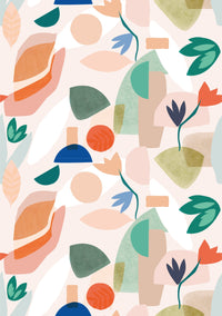 RB254 swatch-multi -   Roomblush Pieces wallpaper, papier peint, behang, tapete