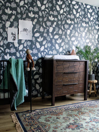 RB272 Behang Into Fall darkblue - roomblush