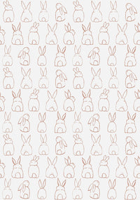 RB304 swatch-pink - Roomblush Bunnies wallpaper, papier peint, behang, tapete