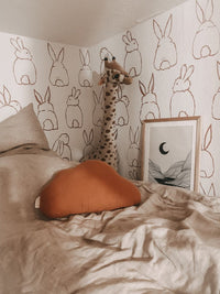 RB304 Behang Bunnies roze – Roomblush Bunnies wallpaper, papier peint, behang, tapete