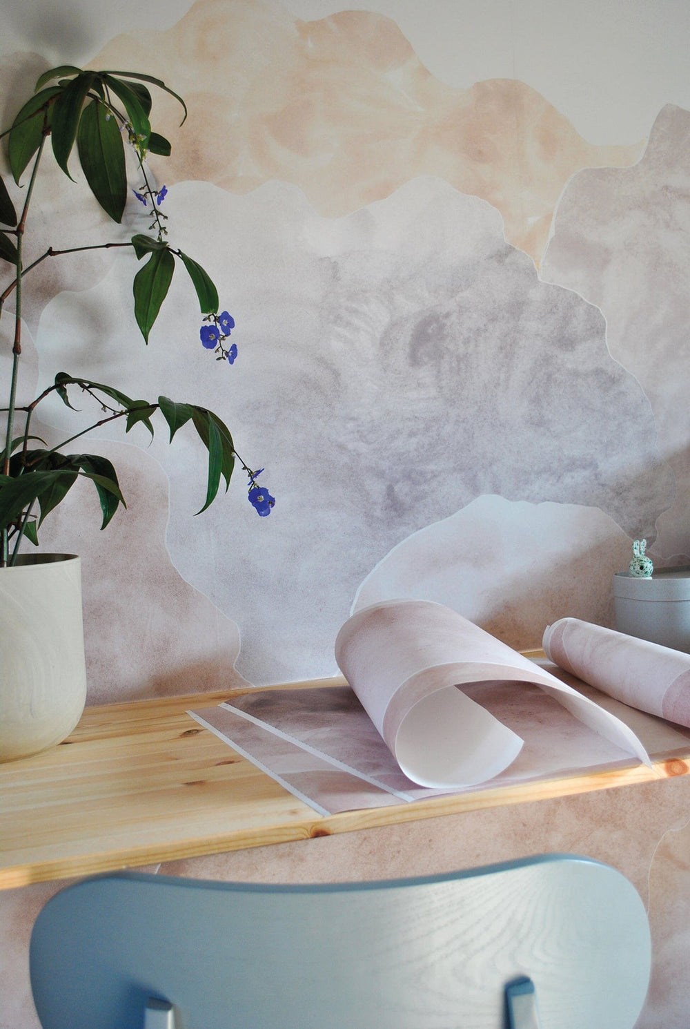 RB313  Behang Heaven Pink - roomblush