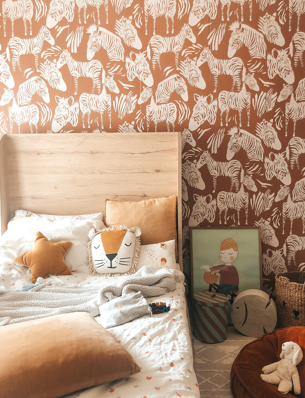 RB331 Behang Zebra Terracotta - roomblush