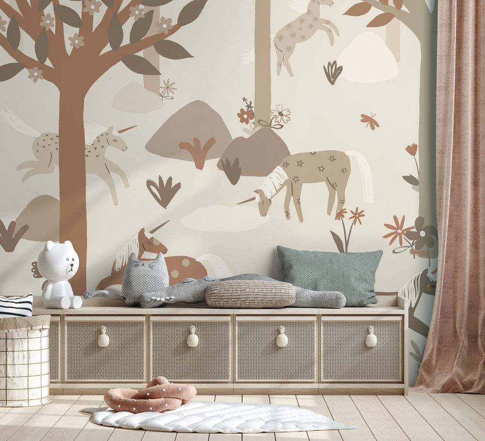 RB385 - Roomblush Unicorn Wallpaper, Papier peint, Behang, Tapete