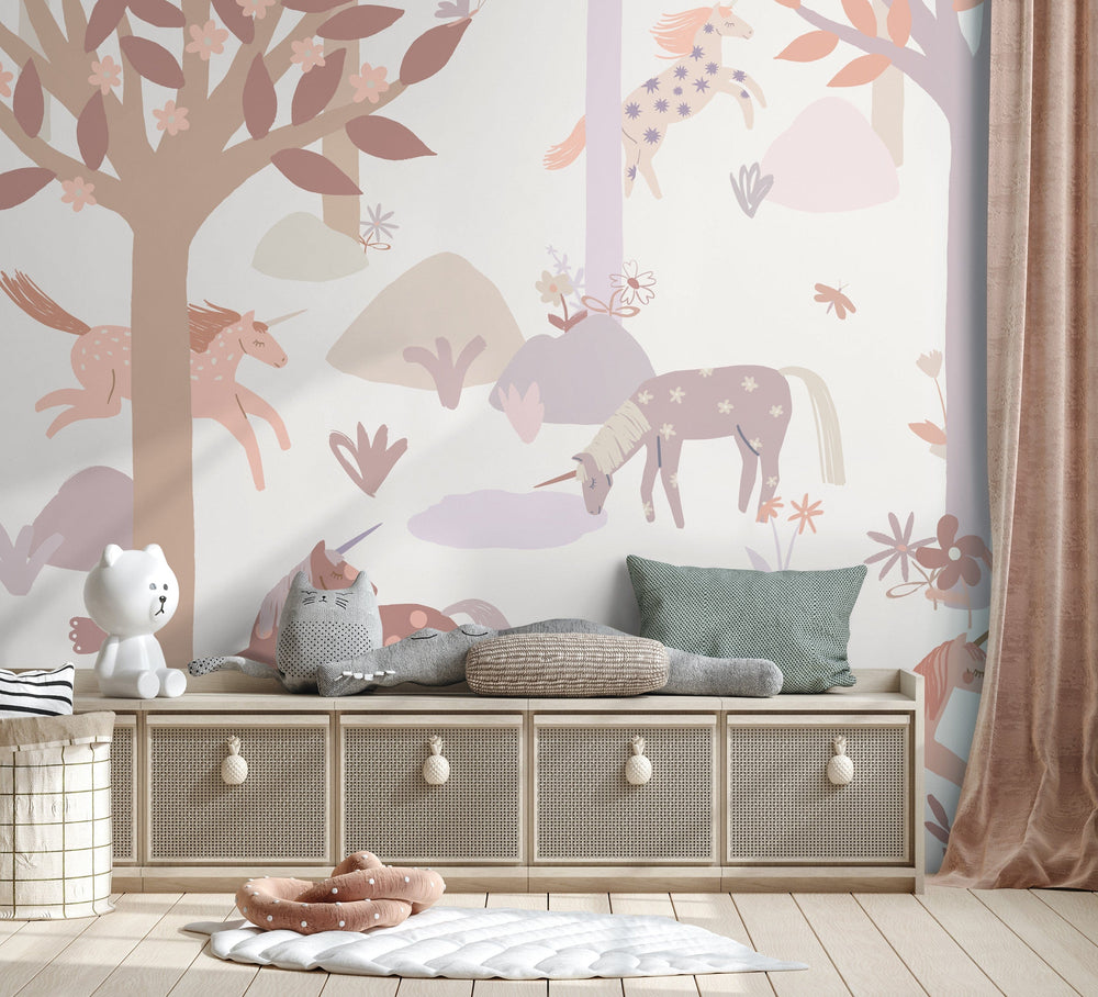 RB386 - Roomblush Unicorn Wallpaper, Papier peint, Behang, Tapete