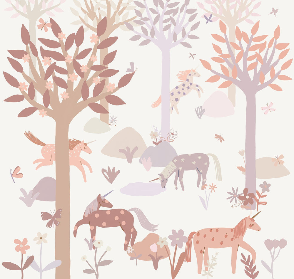 RB386 swatch-pastel - Roomblush Unicorn Wallpaper, Papier peint, Behang, Tapete