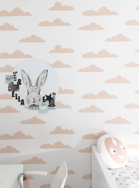 RB130 Behang Sweet Clouds pink - roomblush