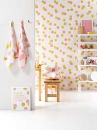 RB064 Behang Confetti Mustardpink - roomblush