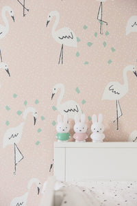 RB168 Behang in paradise pink - roomblush