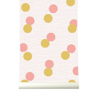 RB064 Behang Confetti Mustardpink - roomblush