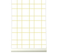 RB103 Behang Grid yellow - roomblush