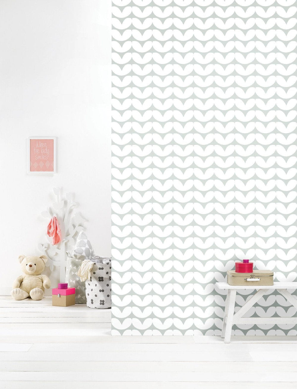 RB122 Behang Hearts grey - roomblush